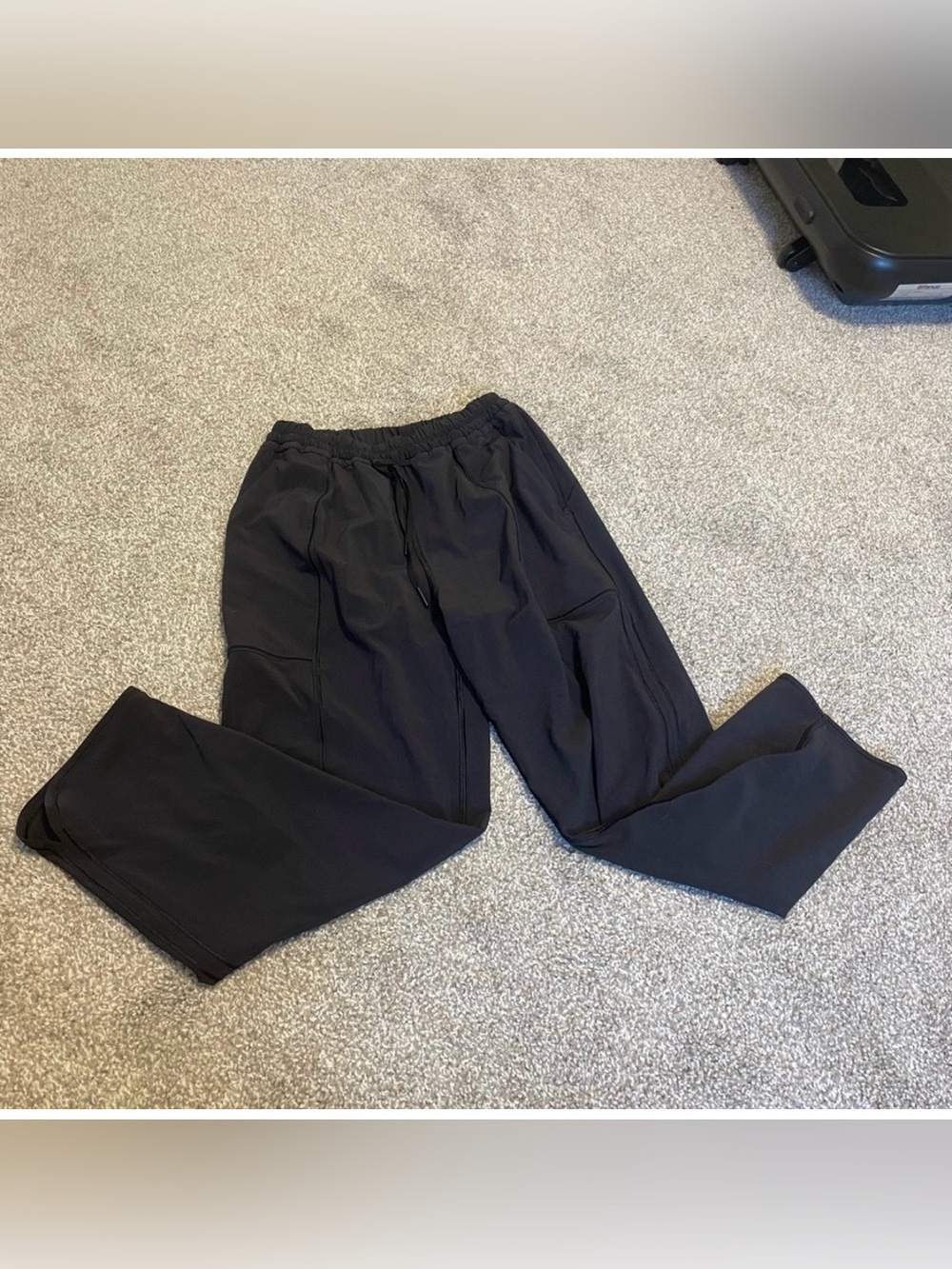 Black Cropped Straight Leg Lululemon Pant